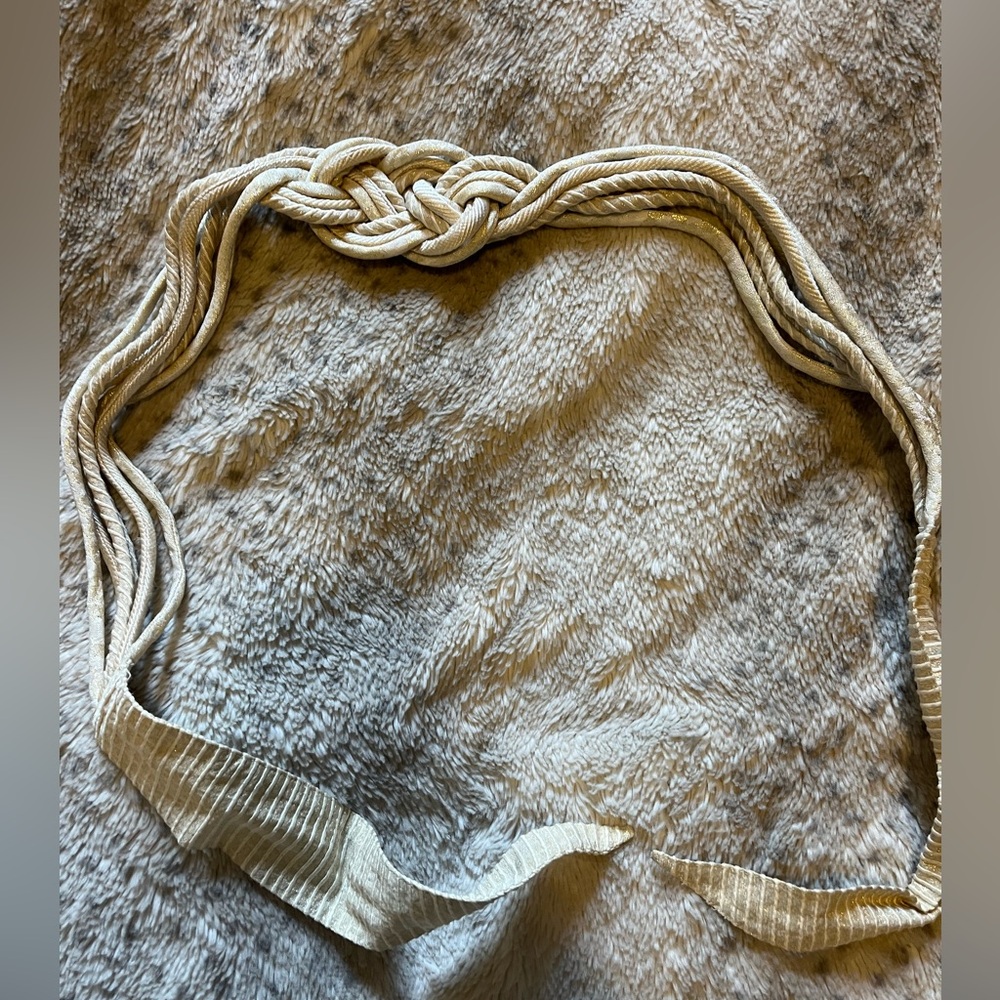 Braided Rope Belt in Cream